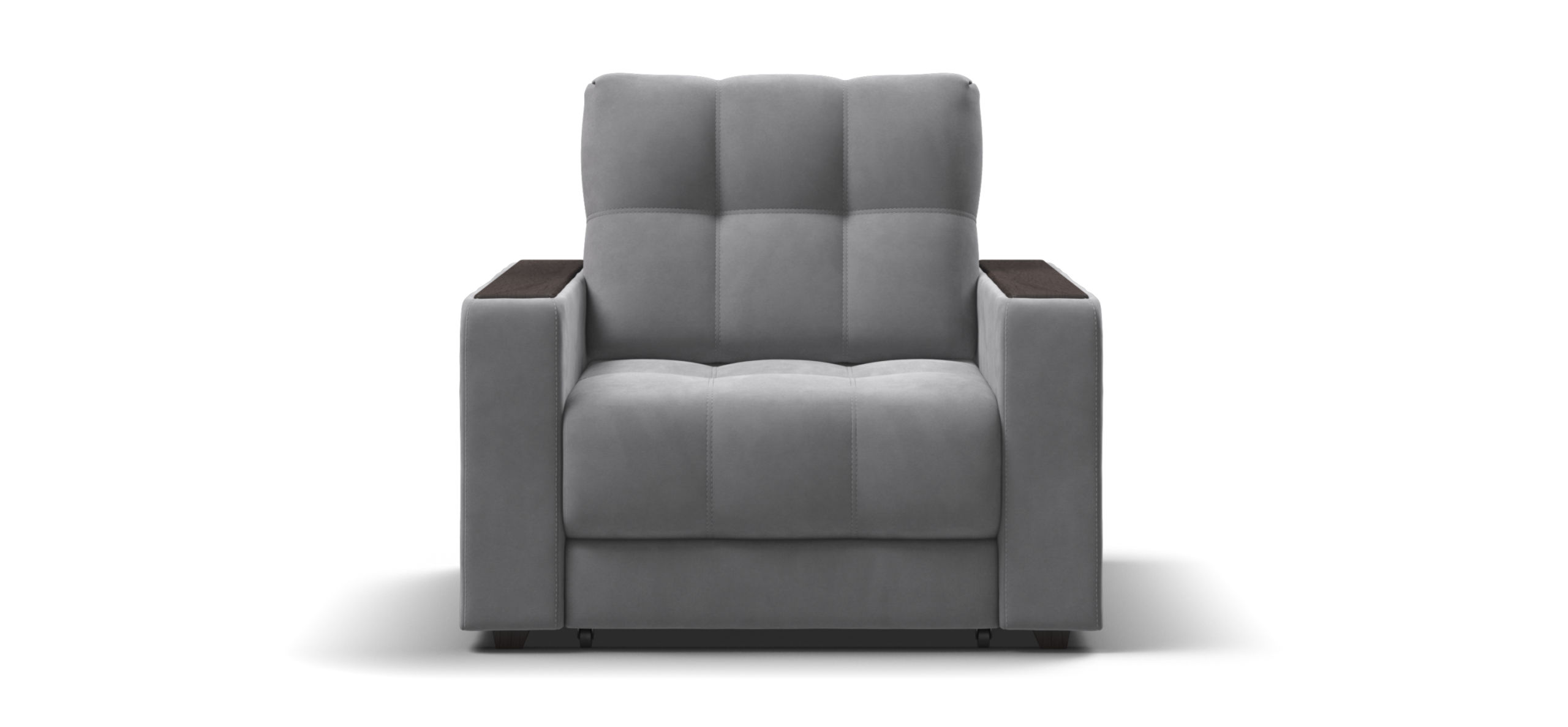 Босс кресло-кровать Велюр Монолит сталь